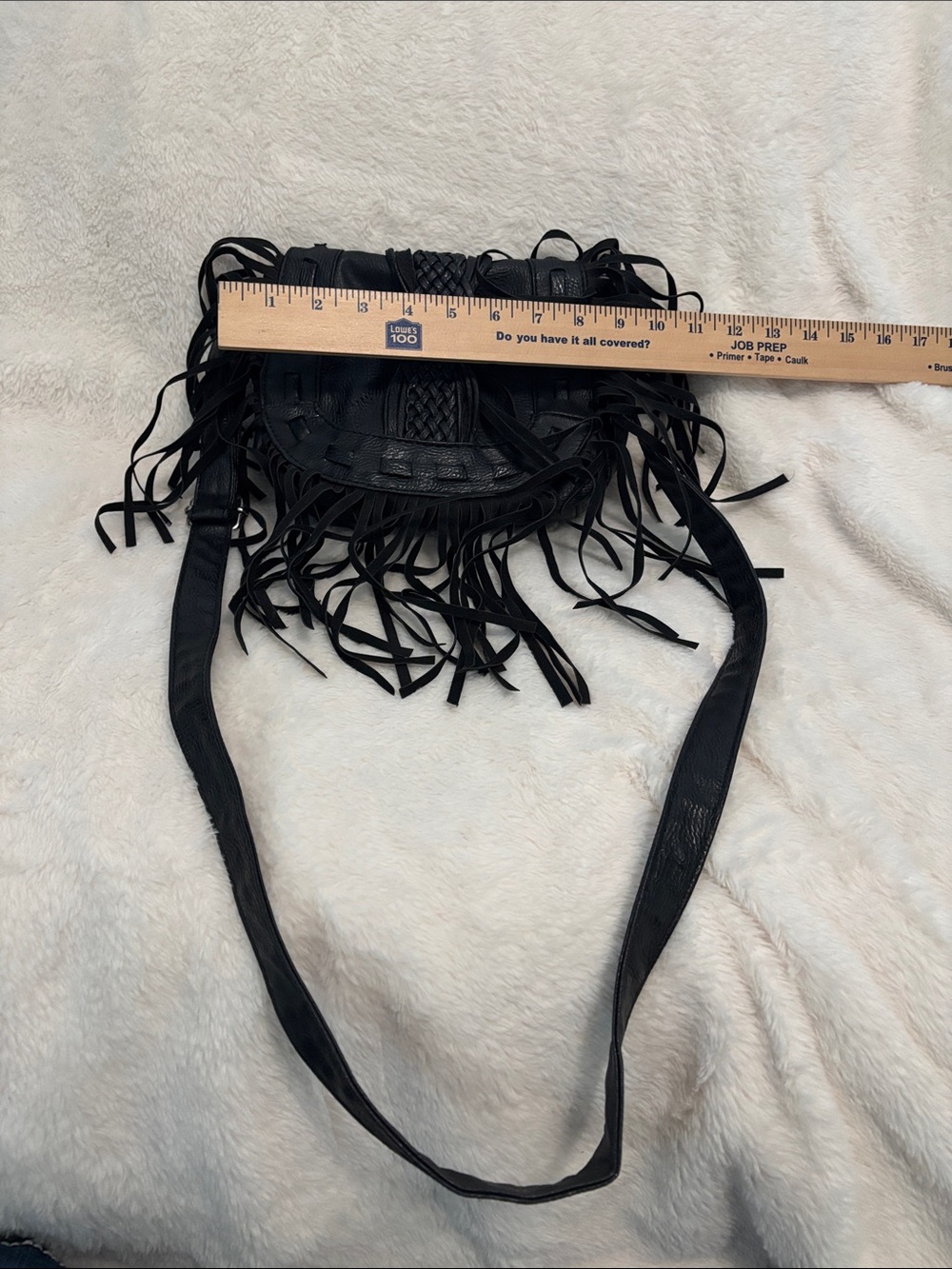 Black Fringe Crossbody Bag